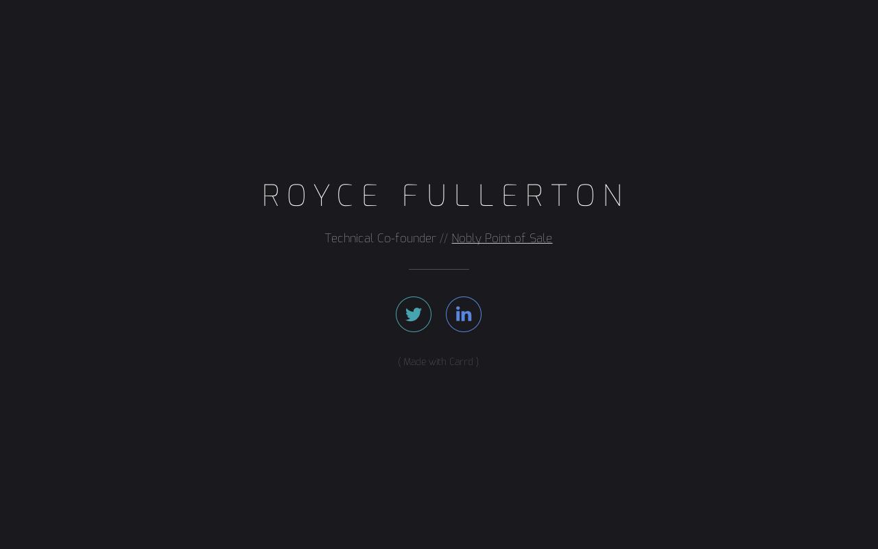 Carrd profile picture for @royce